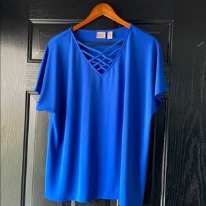 Chicos blue top